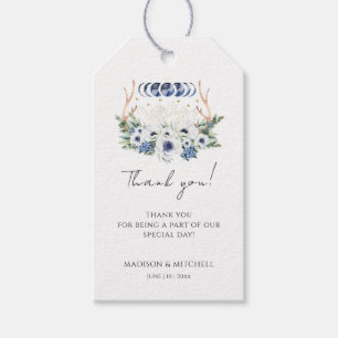 Étiquettes-cadeau Cristaux de lune Fleurs Boho Mariage métaphysique