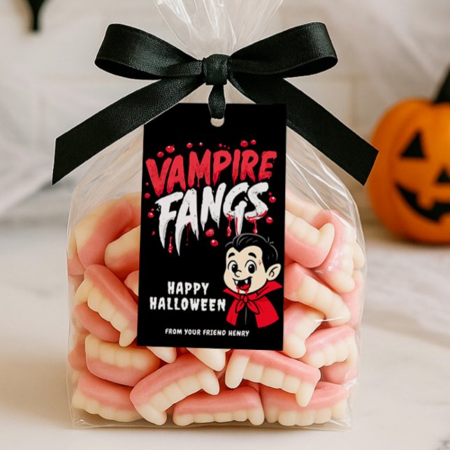 Étiquettes-cadeau Crocs de Vampire Halloween (Créateur téléchargé)