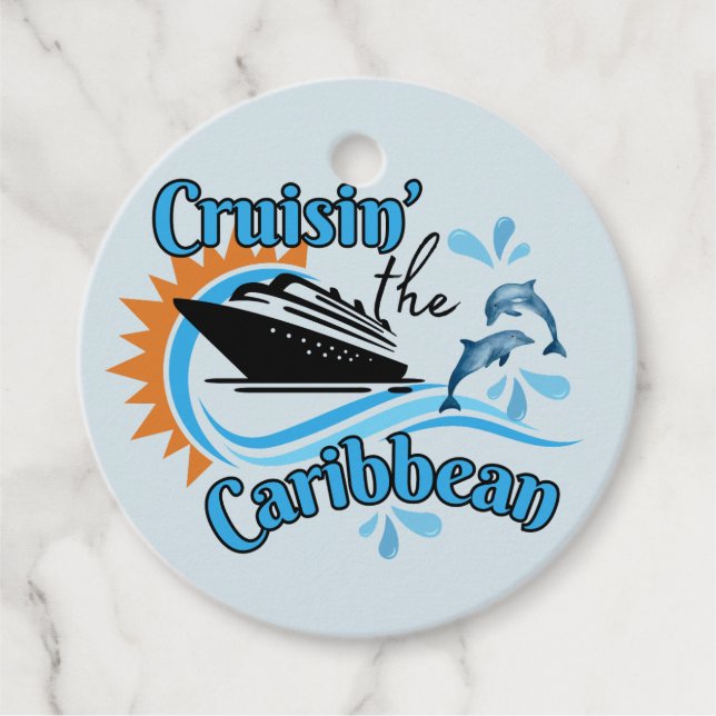 Étiquettes Cadeau Croisiere Caraïbes (Devant)
