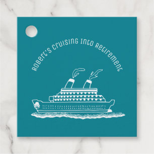 Étiquettes Cadeau Croisière de retraite Favoriser la fête de navire
