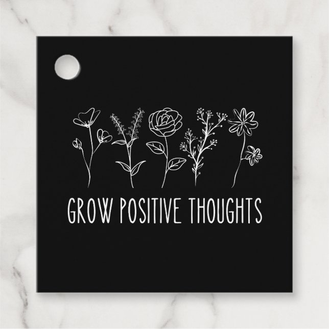 Étiquettes Cadeau Croissance personnalisée Pensées positives Esthéti (Devant)