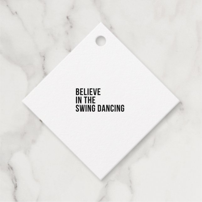 Étiquettes Cadeau Croyez en la danse swing (Devant)