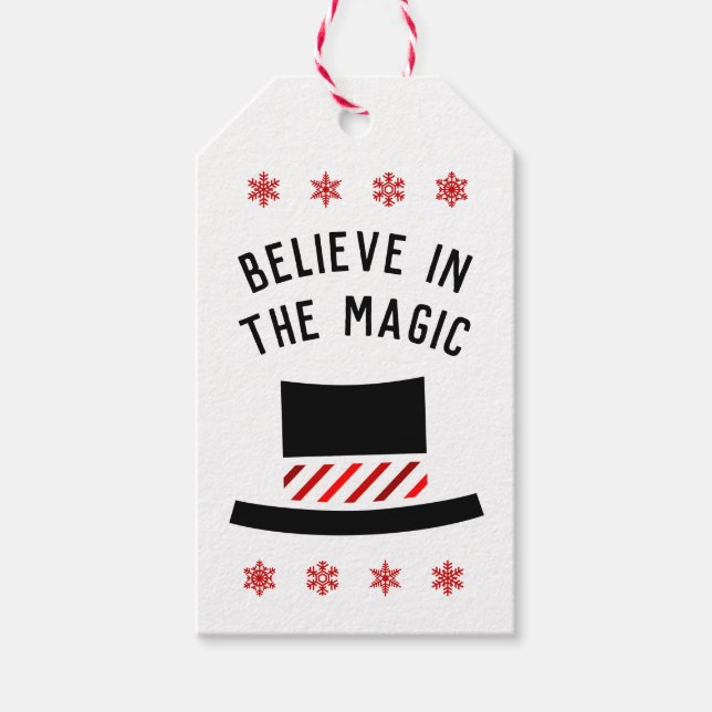 Étiquettes-cadeau Croyez en la magie - Snowmans Top Hat (Devant)