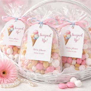 Étiquettes-cadeau Cuillères de glace fantaisistes pour la fête de ma