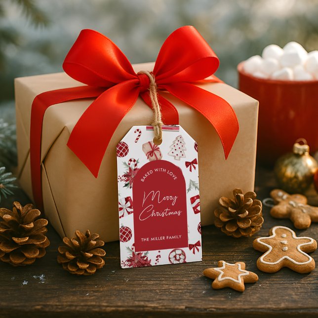 Étiquettes-cadeau Cuisine de Noël personnalisée (Créateur téléchargé)