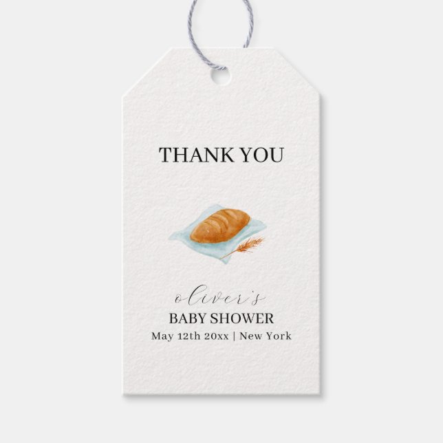 Étiquettes-cadeau Cuisson Rustique Dans Le Baby shower Du Four (Devant)