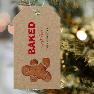 Étiquettes-cadeau Cuit Avec Amour Joyeux Noël