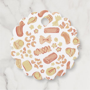 Étiquettes Cadeau CUITS ITALIENS Le mignon motif de pâtes italiennes