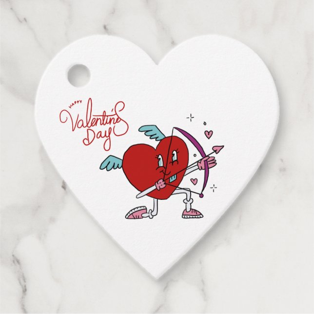 ÉTIQUETTES CADEAU CUPID HEART (Devant)