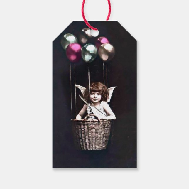 Étiquettes-cadeau Cupid vintage (Devant)