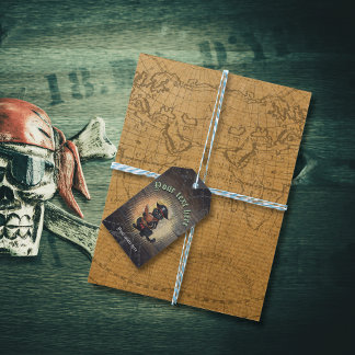 Étiquettes-cadeau Curieux chat pirate décrypter mystères anciens