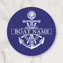 Custom boat captain name navy nautical sailor