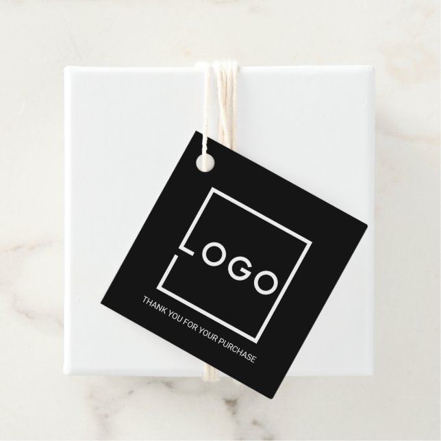 Étiquettes Cadeau Custom Business Logo Thank You (En situation)