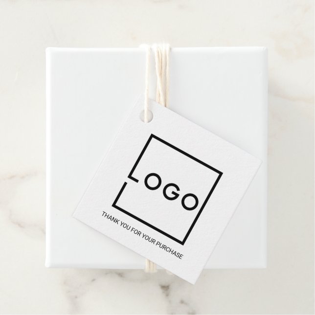 Étiquettes Cadeau Custom Business Logo Thank You (En situation)