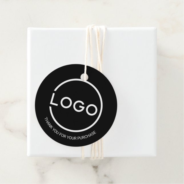 Étiquettes Cadeau Custom Business Logo Thank You (En situation)