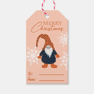 Étiquettes-cadeau Custom Holyday Christmas Gnomes Name