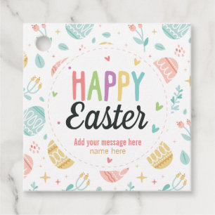 Étiquettes Cadeau CUSTOM Joyeuses Pâques Amour - Pastel Joyeux Print