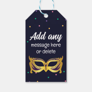 Étiquettes-cadeau CUSTOM Mardi Gras Theme Party Fun perles festives