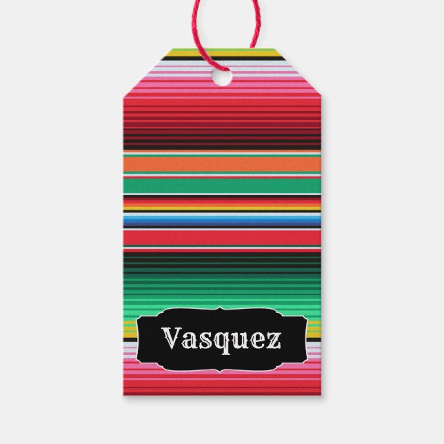 Étiquettes-cadeau Custom Spanish Serape (Devant)
