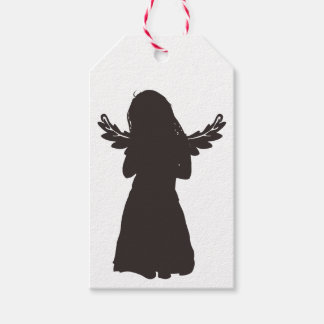 Étiquettes-cadeau Cute Angel Silhouette (choisissez une couleur arri