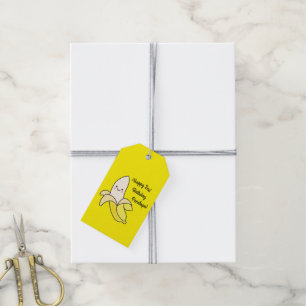Étiquettes-cadeau Cute Anniversaire de enfant banane