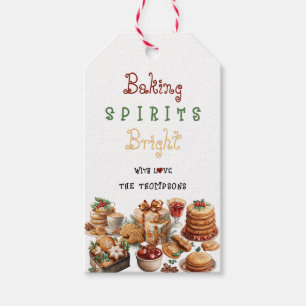 Étiquettes-cadeau Cute Baking Spirits Bright Christmas Cookies Favor