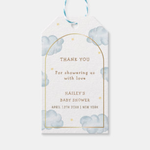 Étiquettes-cadeau Cute Boho Star Cloud Arch Baby shower garçon