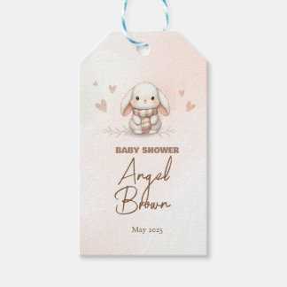 Étiquettes-cadeau Cute Bunny Baby Shower Favor Tag