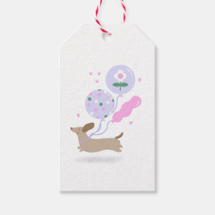Étiquettes-cadeau Cute Dachshund Weiner Amoureux des chiens Party ro