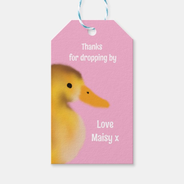 Étiquettes-cadeau Cute Duckling Favoriser (Devant)