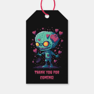 Étiquettes-cadeau Cute et éffrayante zombie d'Halloween