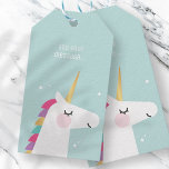 Étiquettes-cadeau Cute et moderne Rainbow Unicorn<br><div class="desc">Disponible ici : http://www.zazzle.com/selectpartysupplies</div>