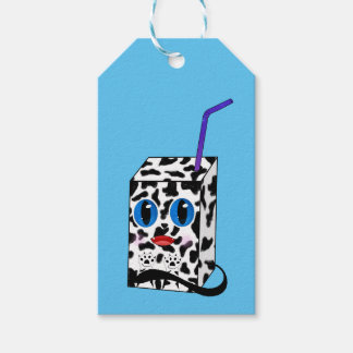 Étiquettes-cadeau Cute et Quirky : Illustration de chat au lait
