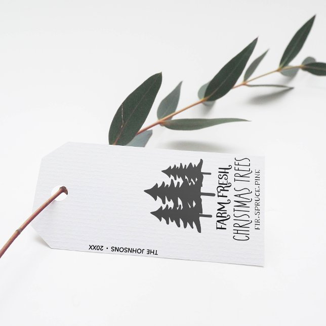 Étiquettes-cadeau Cute Farm Fresh Christmas Tree Moderne Agritourism (Créateur téléchargé)