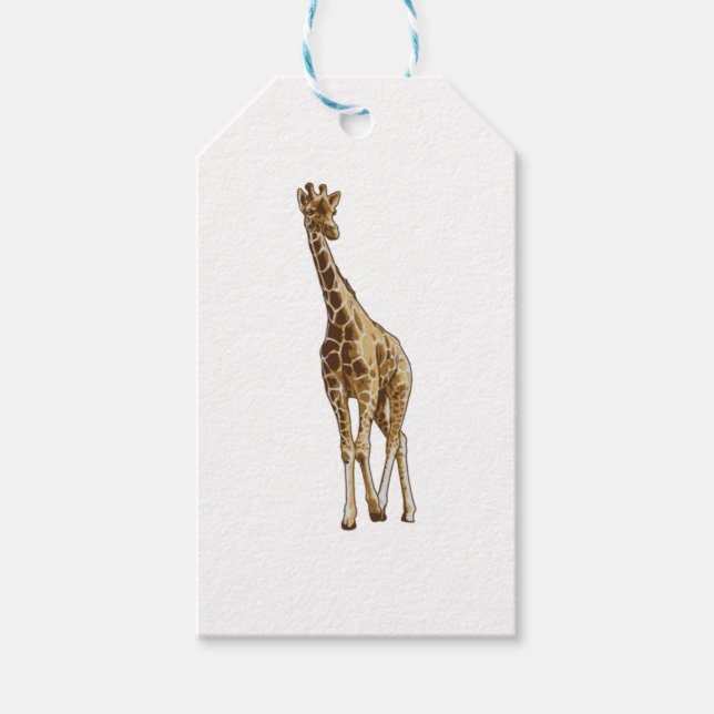Étiquettes-cadeau Cute Giraffe Wildlife Safari Animal Giraffa Lover. (Devant)
