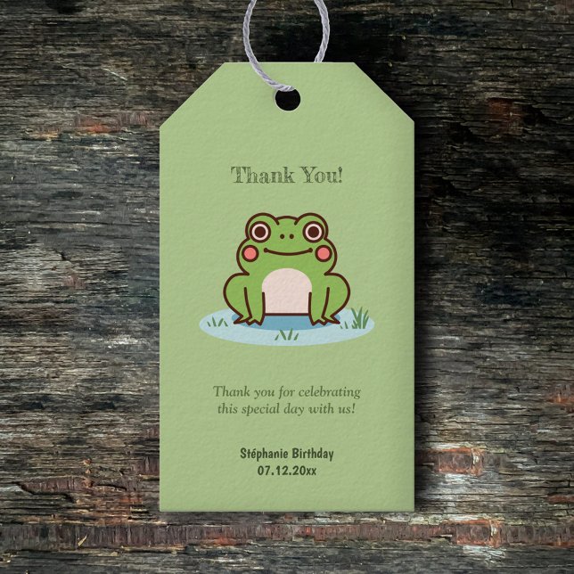 Étiquettes-cadeau Cute grenouille verte (Cute Frog Green Gift Tag)
