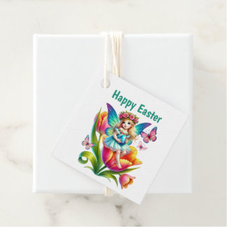 Étiquettes Cadeau Cute Happy Easter Fairy Customizable 