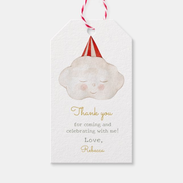 Étiquettes-cadeau Cute Hello Baby Cloud Baby shower (Devant)