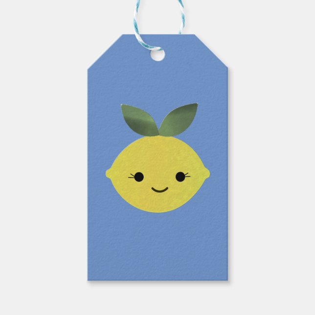 Étiquettes-cadeau Cute Kawaii Lemon (Devant)
