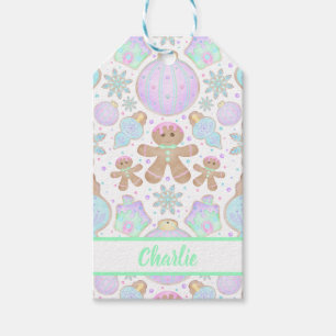 Étiquettes-cadeau Cute Kids Christmas Gingerbread Motif