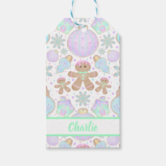 Étiquettes-cadeau Cute Kids Christmas Gingerbread Motif