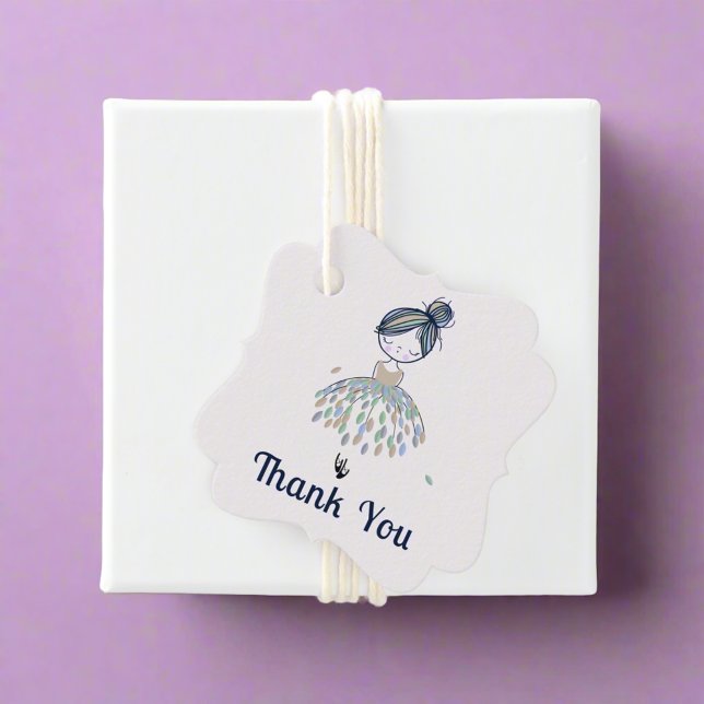Étiquettes Cadeau Cute Little Ballerina Princess Anniversaire (Créateur téléchargé)