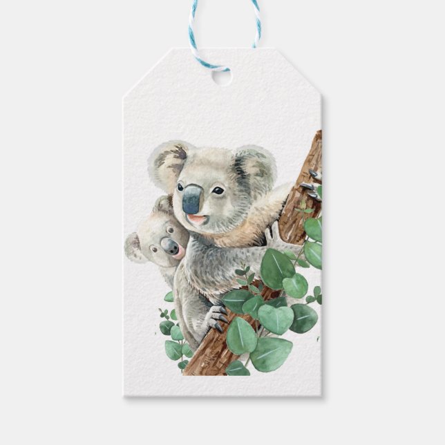 Étiquettes-cadeau Cute Little Koala Oear Australian Animal Art (Devant)