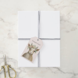 Étiquettes-cadeau Cute Merci de chèvre de Boho