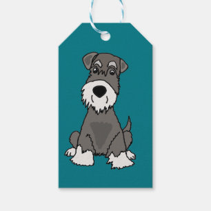 Étiquettes-cadeau Cute miniature Schnauzer Chien Chien Chien