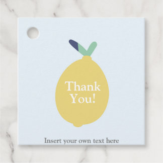 Étiquettes Cadeau Cute Modern Lemon Merci Entreprise Texte Classique