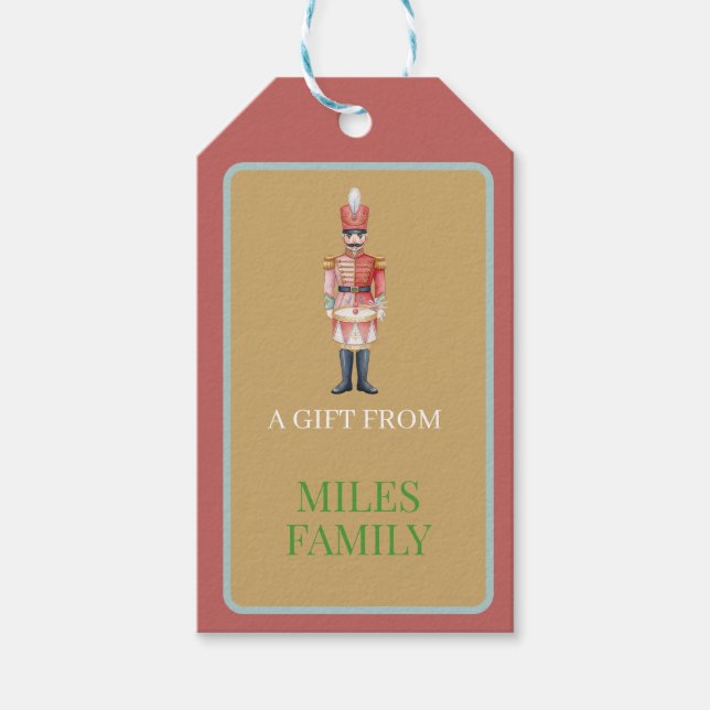 Étiquettes-cadeau Cute Pastel Nutcracker Christmas  Ornament  (Devant)