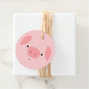 Étiquettes Cadeau Cute Piggy