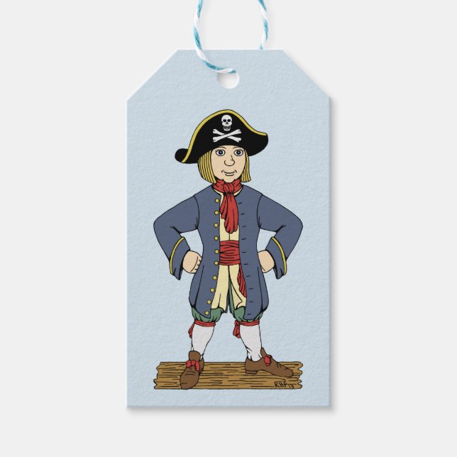 Étiquettes-cadeau Cute Pirate Lad (Devant)