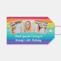 Cute Rainbow Photo Collage Personnalisé Anniversai
